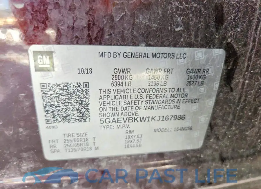 5GAEVBKW1KJ167986# 14