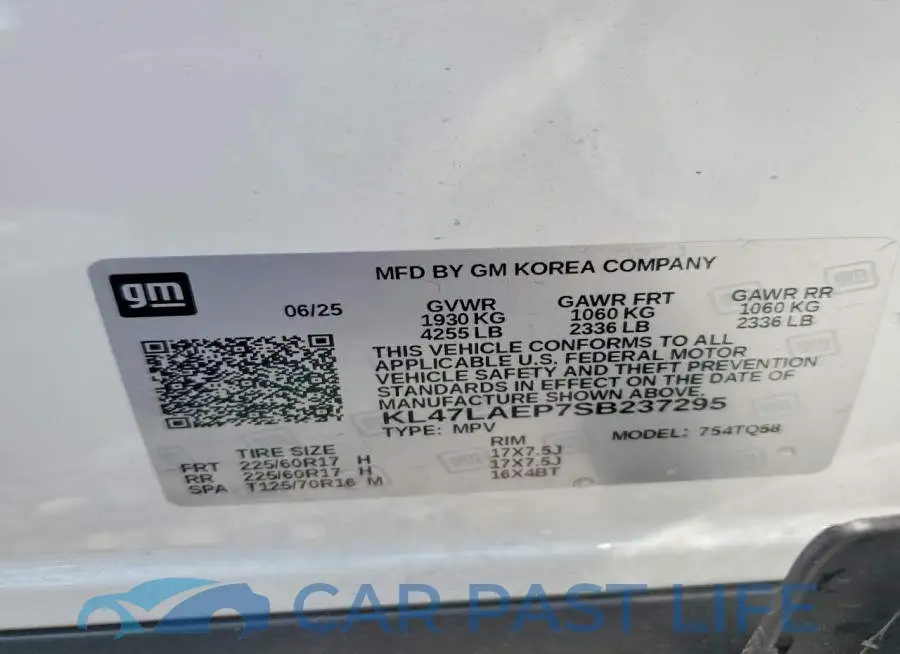 KL47LAEP7SB237295# 13