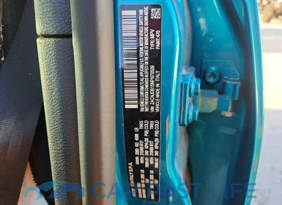 ZACNJDB15NPN70509# 12