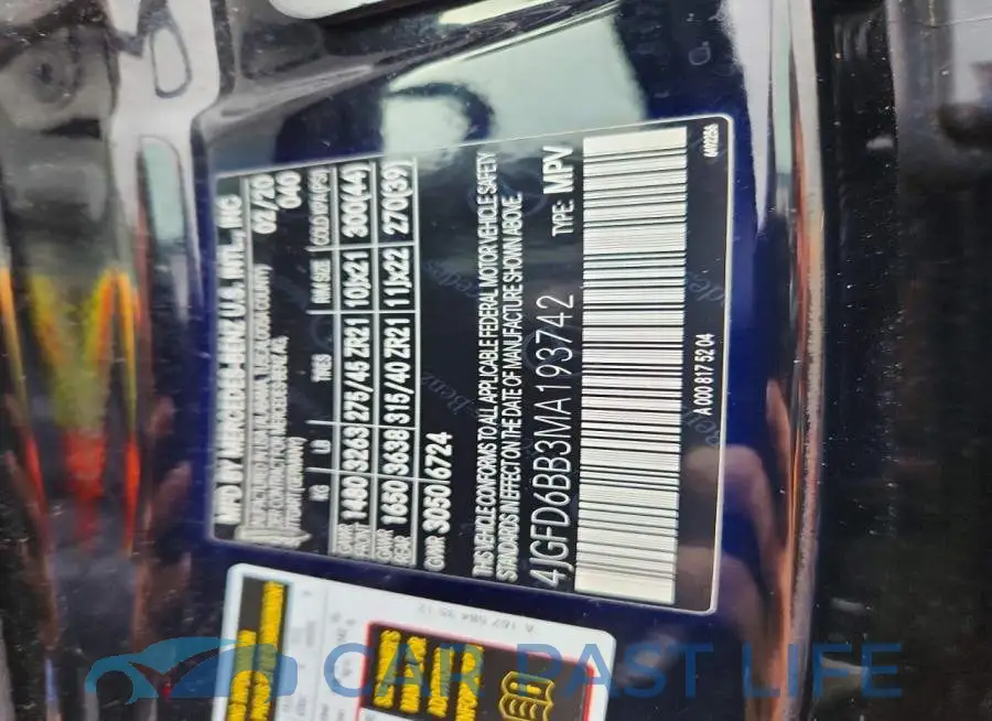 4JGFD6BB3MA193742# 12