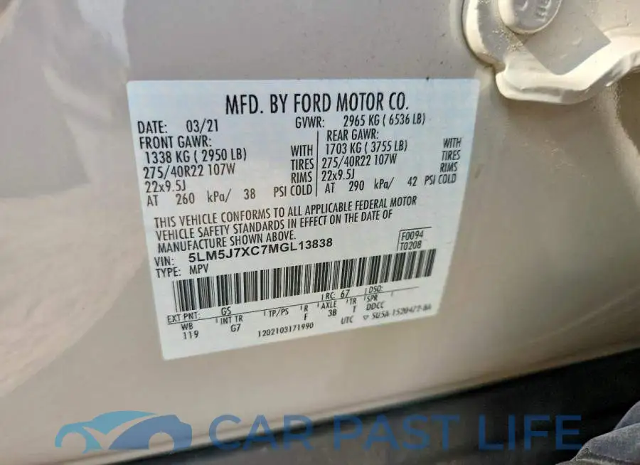5LM5J7XC7MGL13838# 13