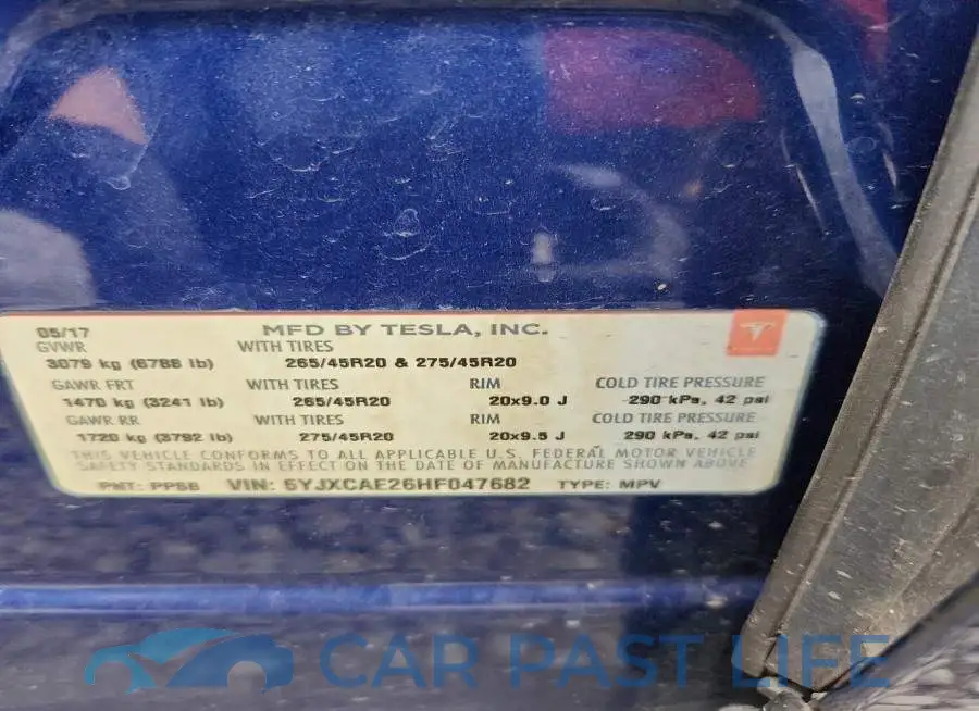 5YJXCAE26HF047682# 13