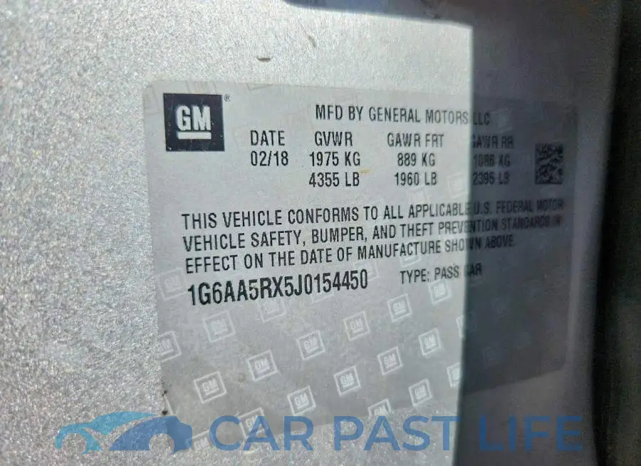 1G6AA5RX5J0154450# 12