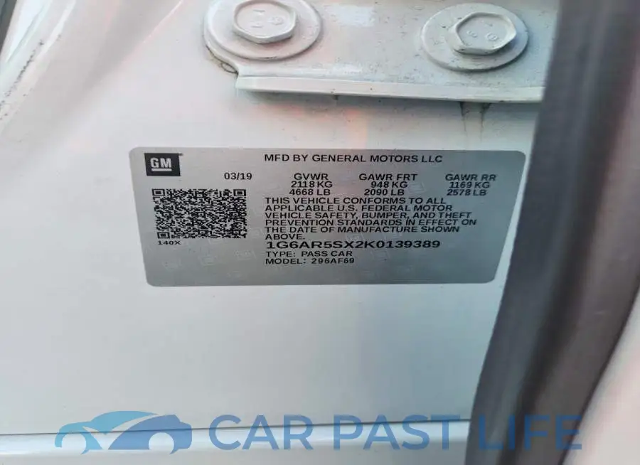 1G6AR5SX2K0139389# 12
