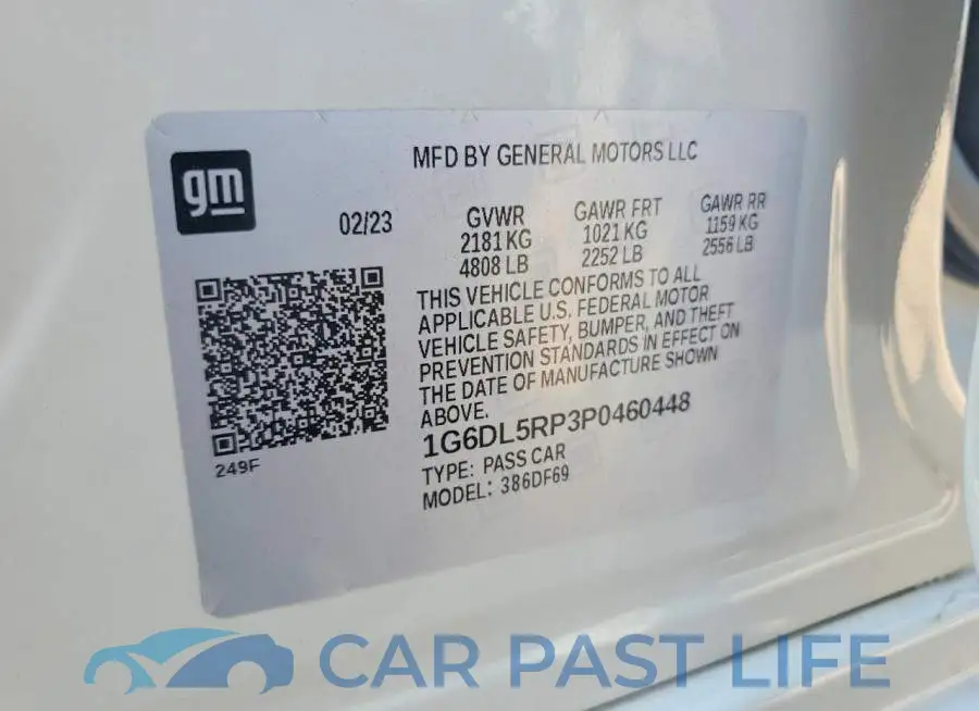 1G6DL5RP3P0460448# 12