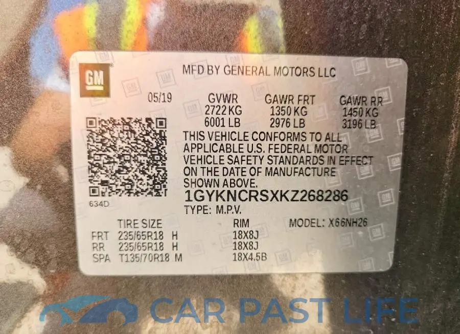 1GYKNCRSXKZ268286# 13