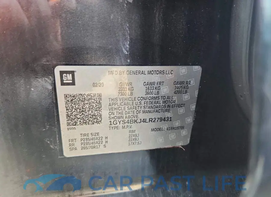 1GYS4BKJ4LR279431# 12