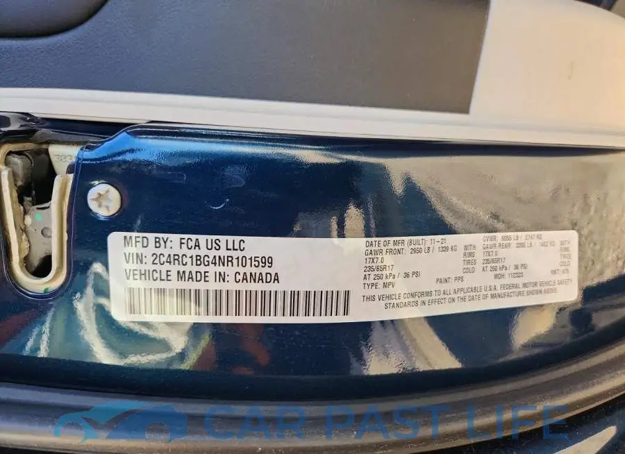 2C4RC1BG4NR101599# 14