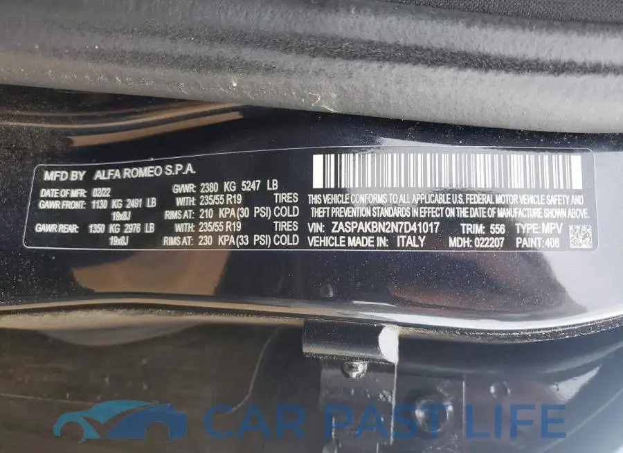 ZASPAKBN2N7D41017# 13