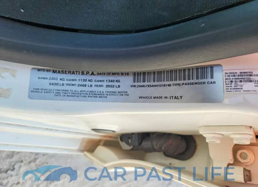 ZAM57XSA9H1218746# 12