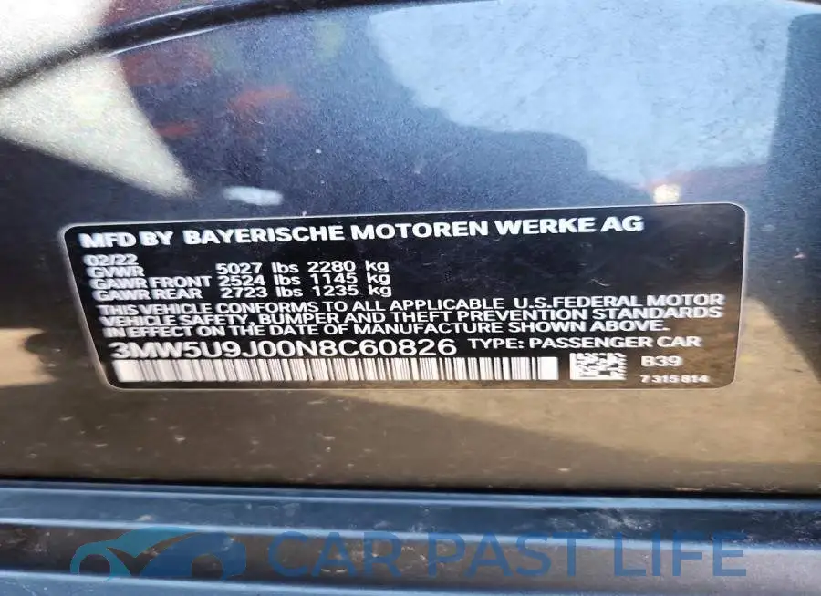 3MW5U9J00N8C60826# 13