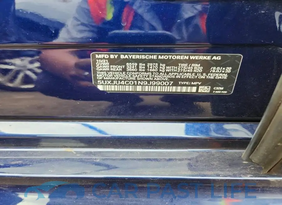 5UXJU4C01N9J99007# 12