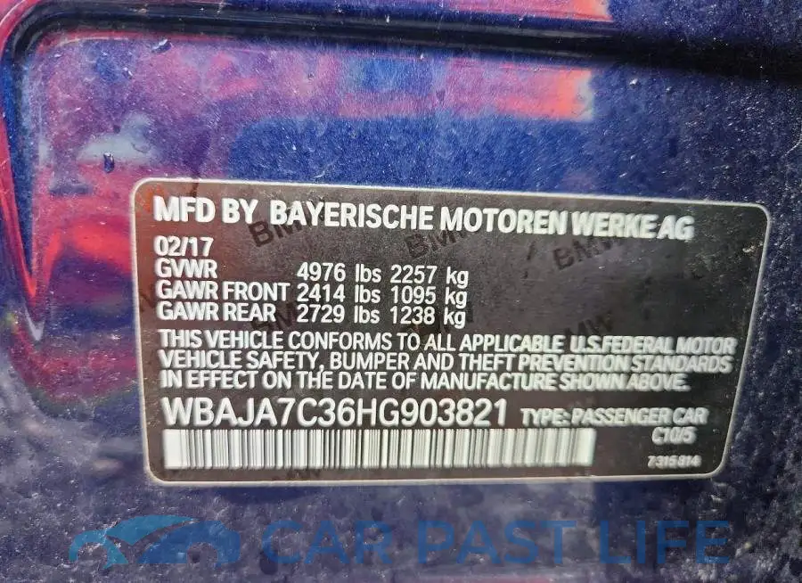 WBAJA7C36HG903821# 13