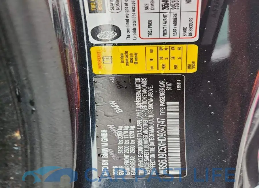WBS6J9C5XHD934747# 12