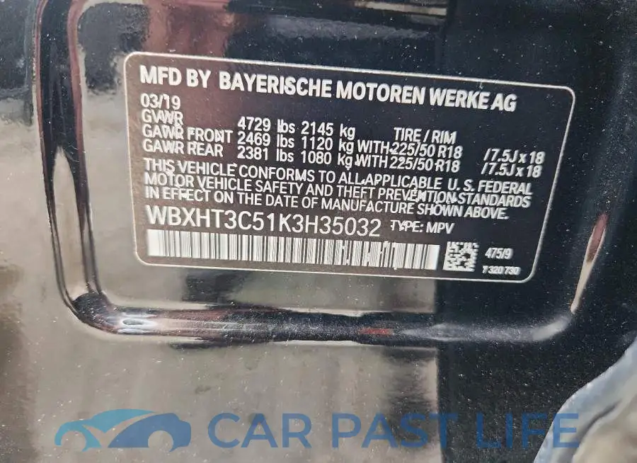 WBXHT3C51K3H35032# 14