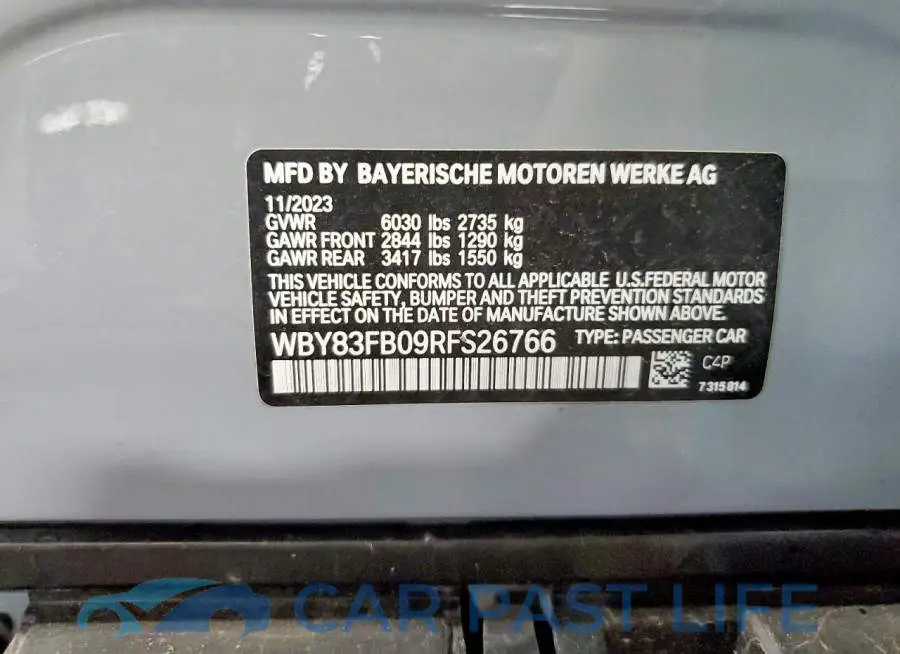 WBY83FB09RFS26766# 13