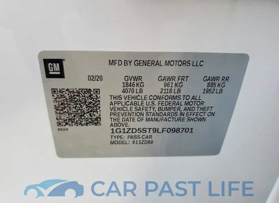 1G1ZD5ST9LF098701# 12
