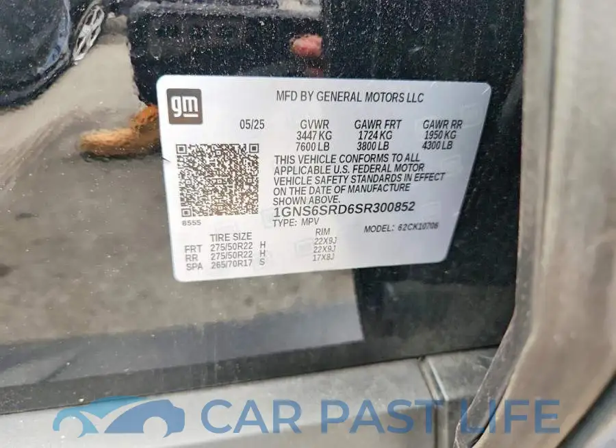 1GNS6SRD6SR300852# 13