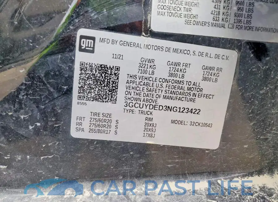 3GCUYDED3NG123422# 12