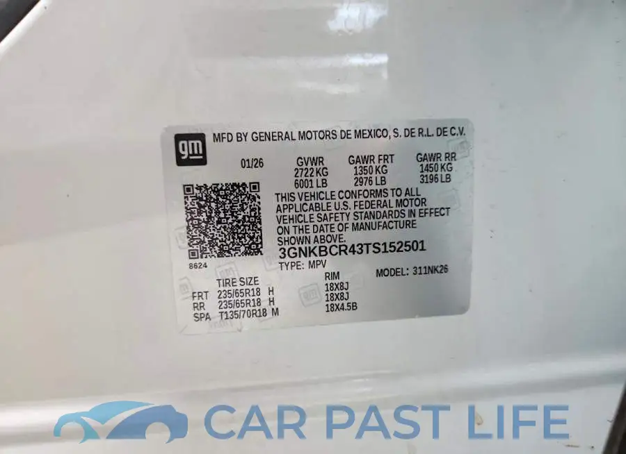 3GNKBCR43TS152501# 13