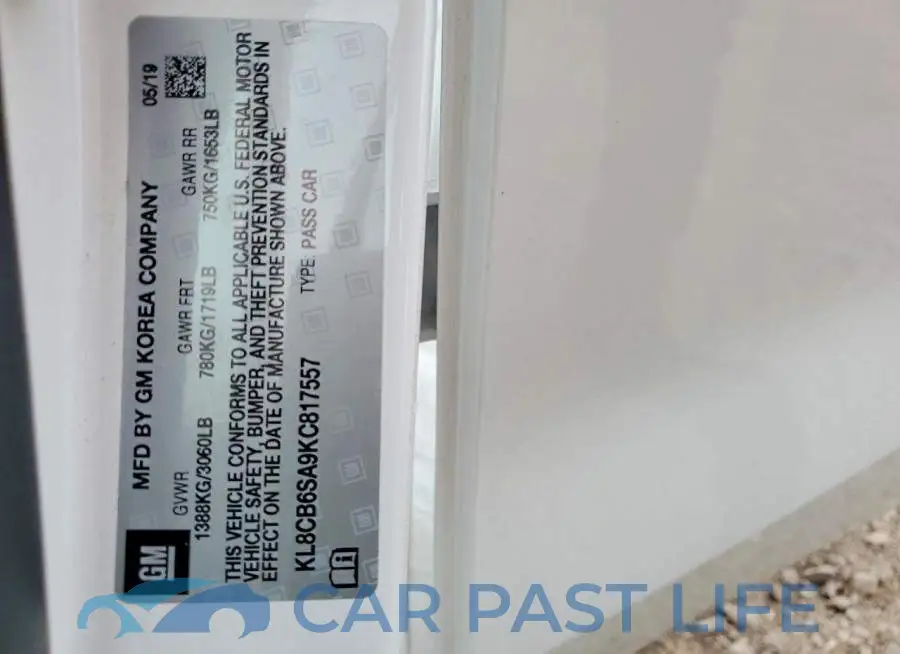 KL8CB6SA9KC817557# 12