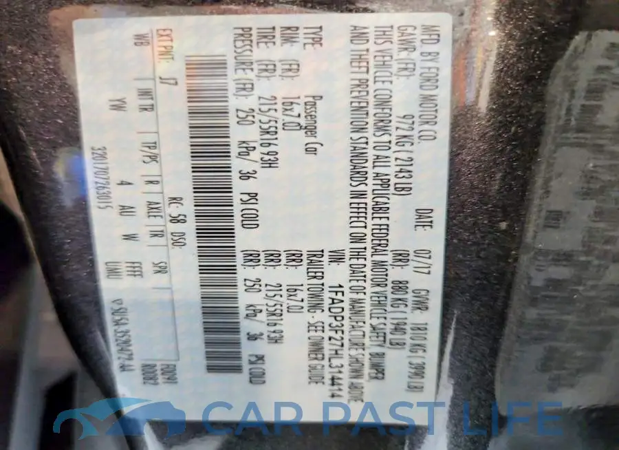 1FADP3F27HL314414# 12