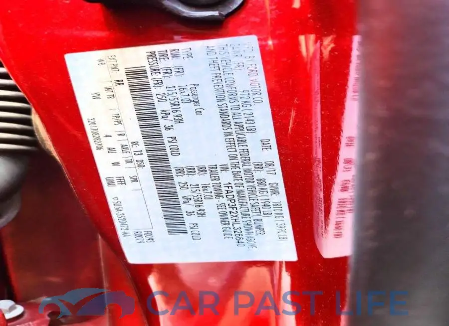 1FADP3F2XHL326640# 13