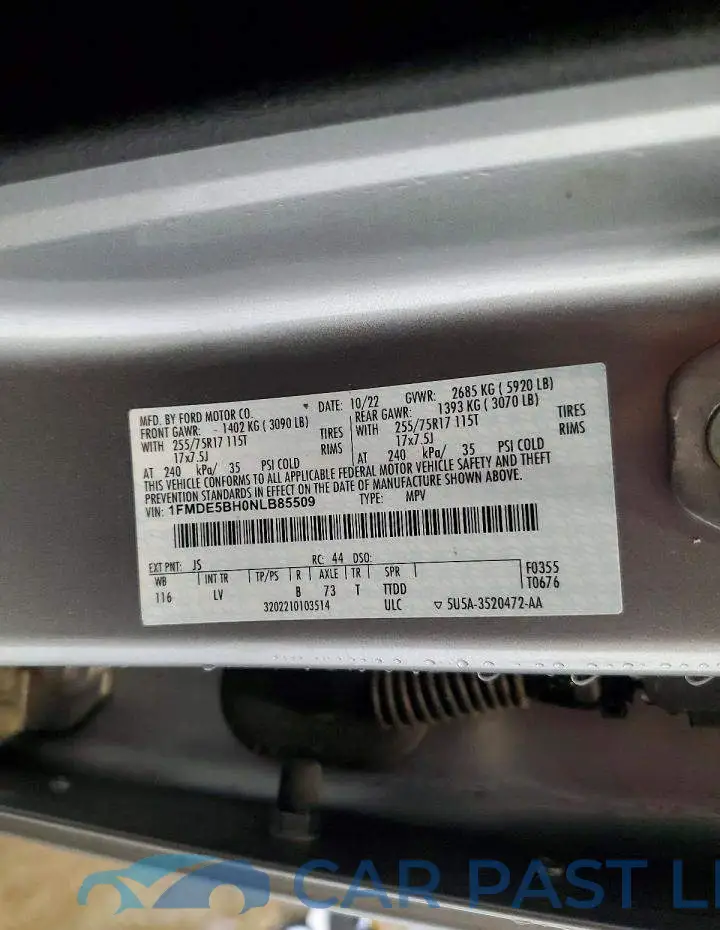 1FMDE5BH0NLB85509# 14