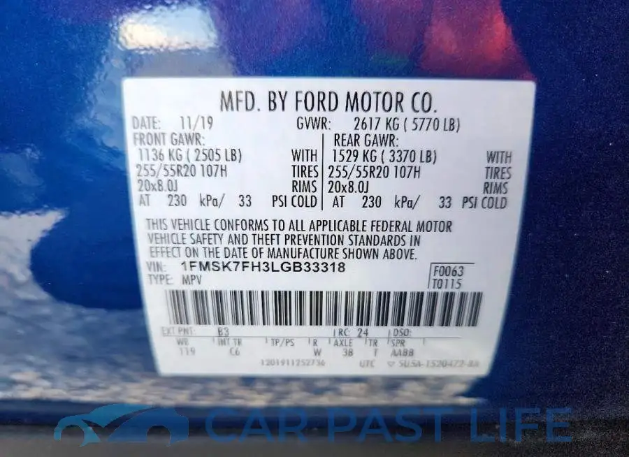 1FMSK7FH3LGB33318# 14