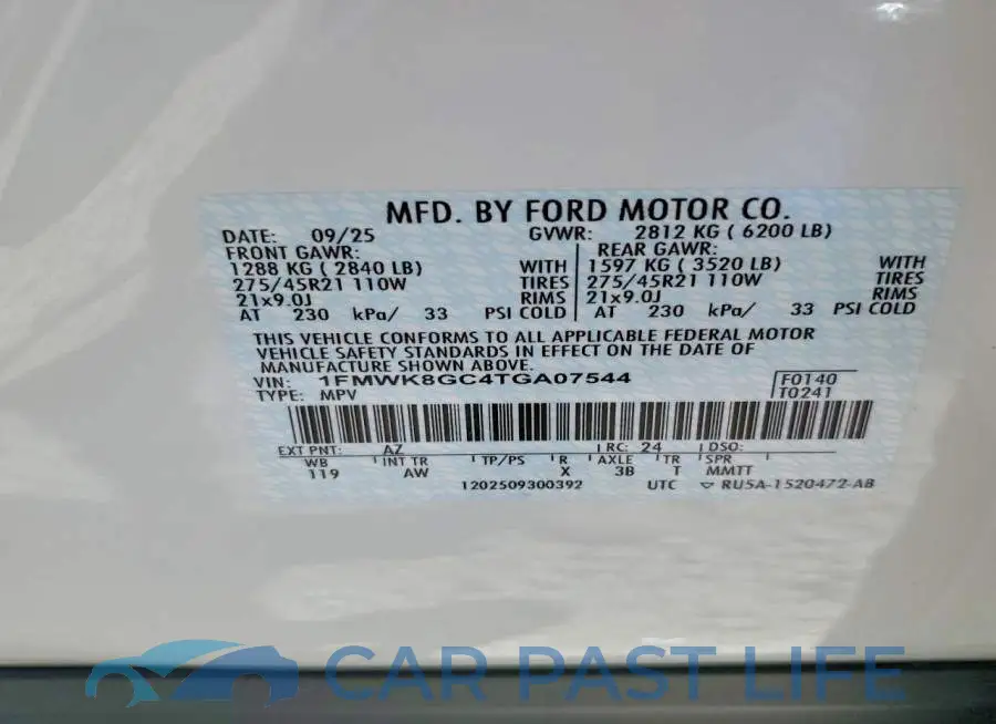 1FMWK8GC4TGA07544# 14