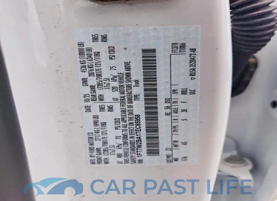 1FT7W2BA1TEC85958# 12