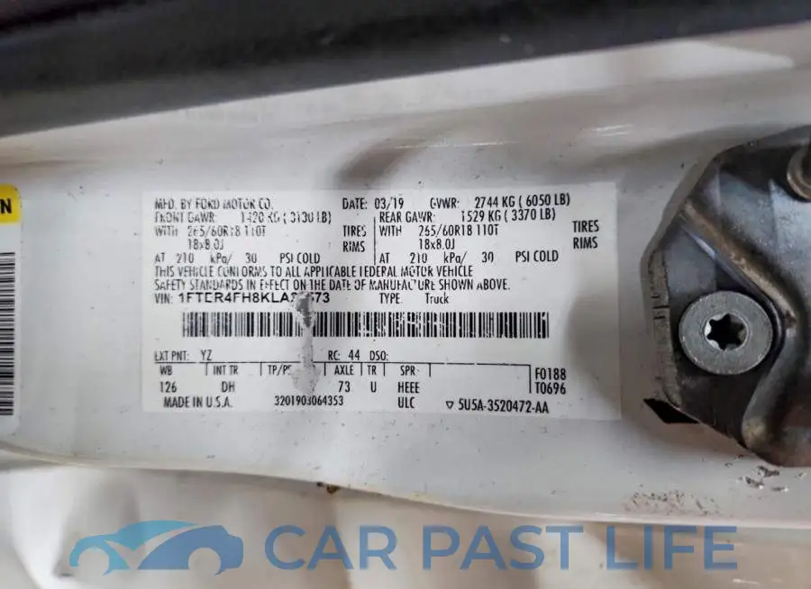 1FTER4FH8KLA26573# 12