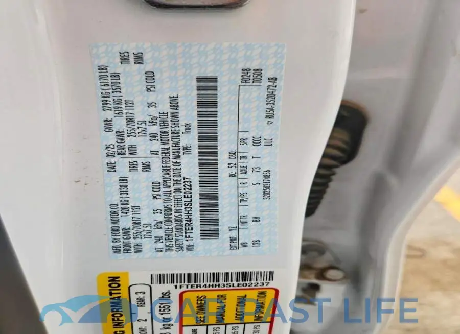 1FTER4HH3SLE02237# 12