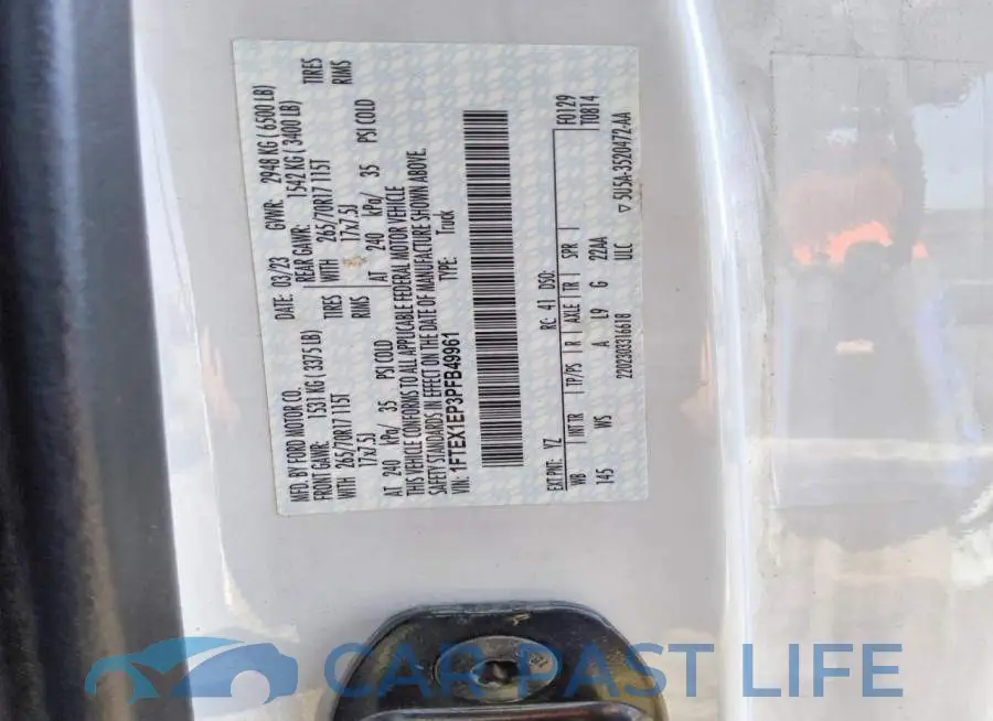 1FTEX1EP3PFB49961# 12