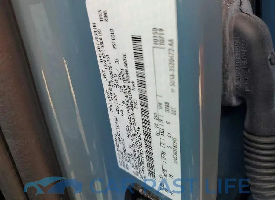 1FTFW1E81PKE49716# 12