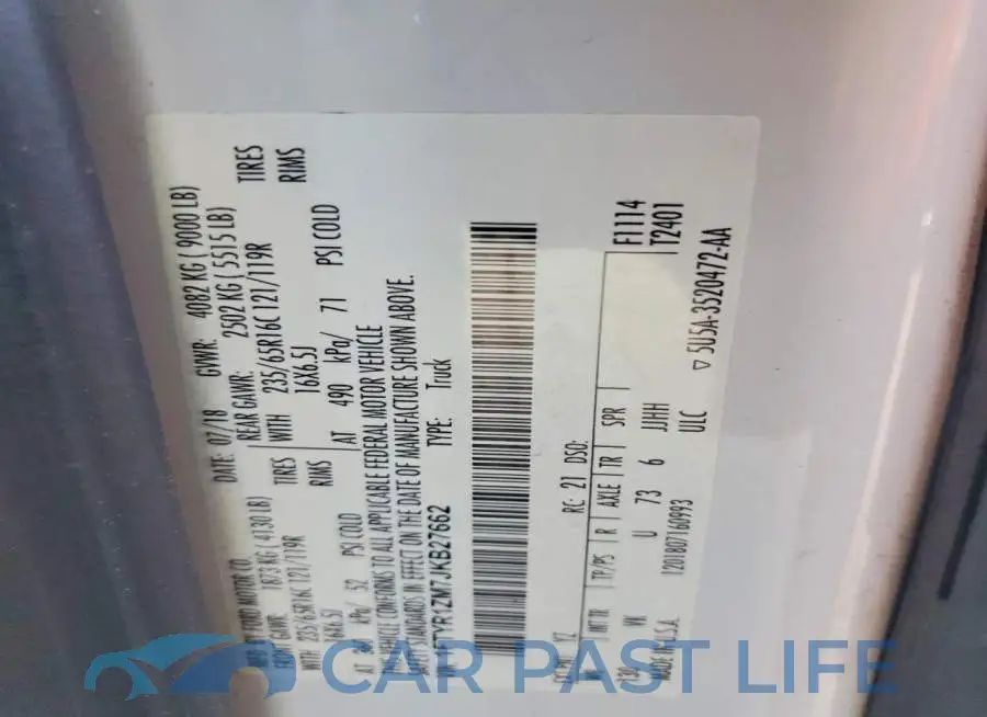 1FTYR1ZM7JKB27662# 13