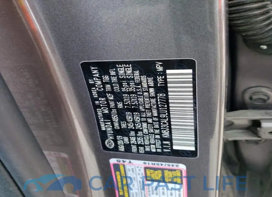 KM8J3CAL9LU127778# 12