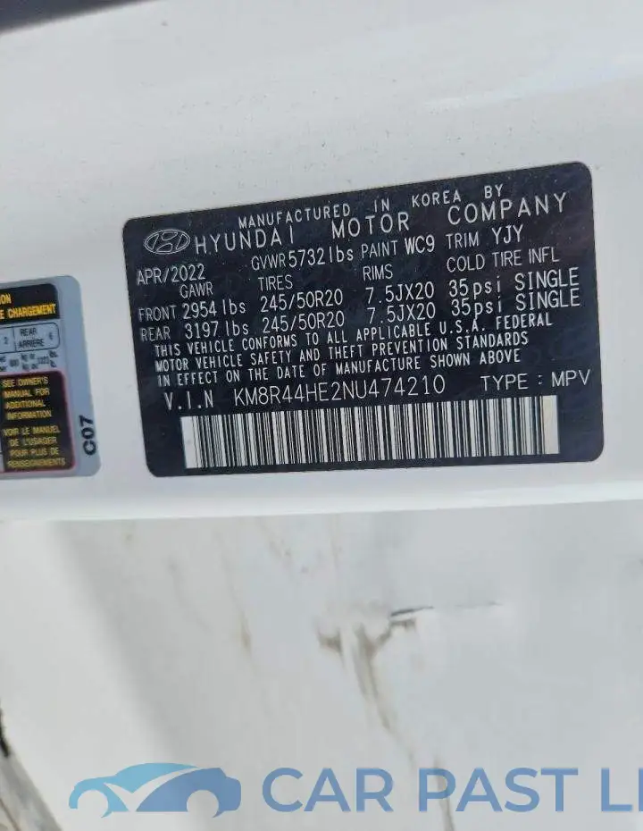 KM8R44HE2NU474210# 13