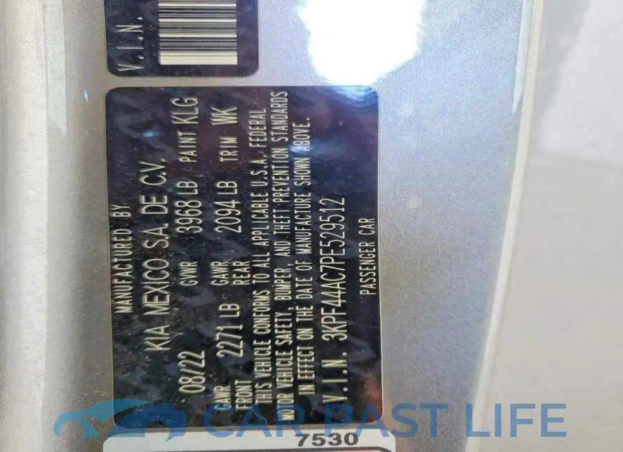 3KPF44AC7PE529512# 13