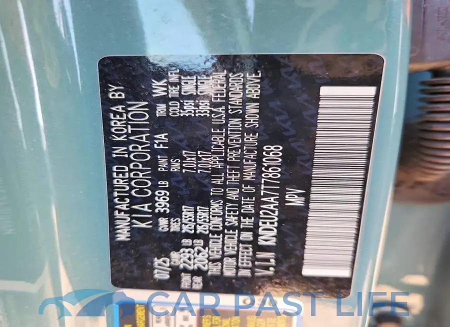 KNDEU2AA7T7861068# 13