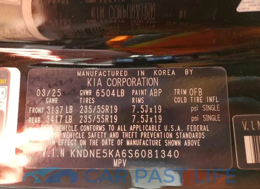 KNDNE5KA6S6081340# 13