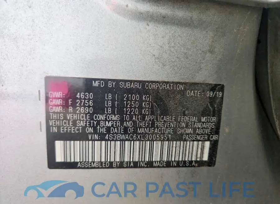 4S3BWAC6XL3005951# 12