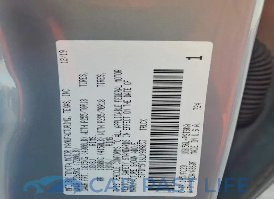 5TFDY5F16LX909833# 12