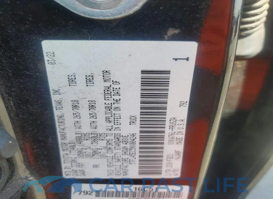 5TFLA5EC5NX004246# 12