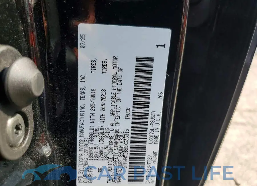 5TFWA5DB8SX333315# 12