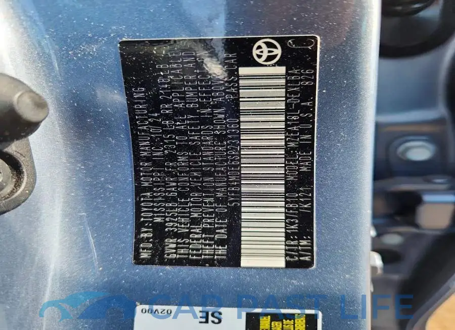 5YFB4MDE6SP231360# 12