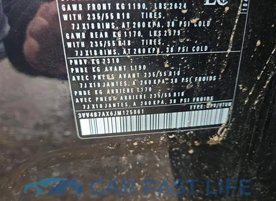 3VV4B7AX6JM125861# 13