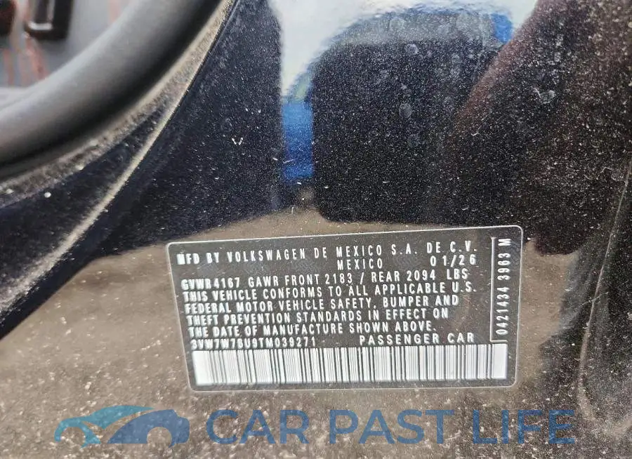 3VW7W7BU9TM039271# 12