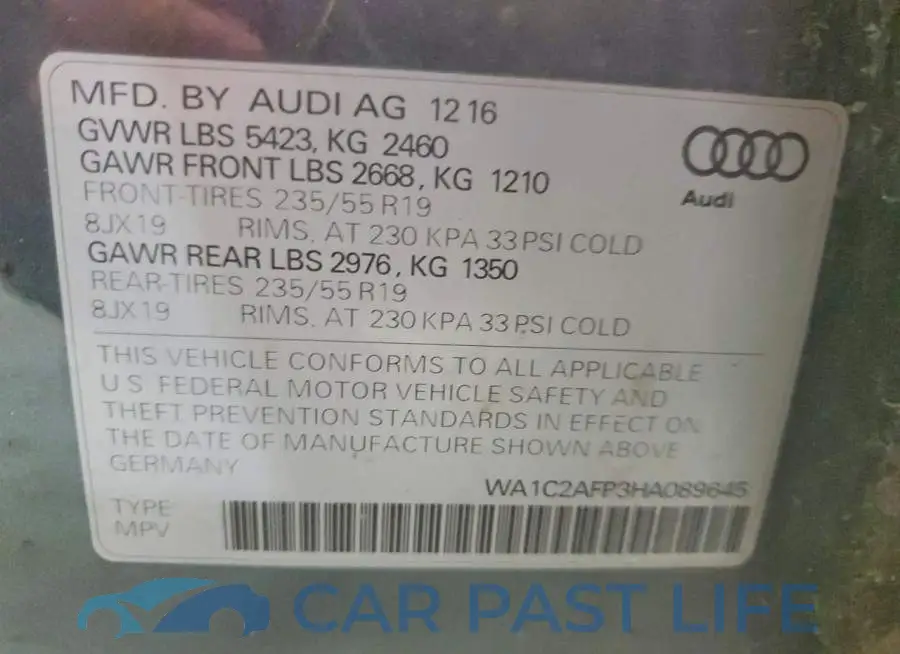 WA1C2AFP3HA089645# 13