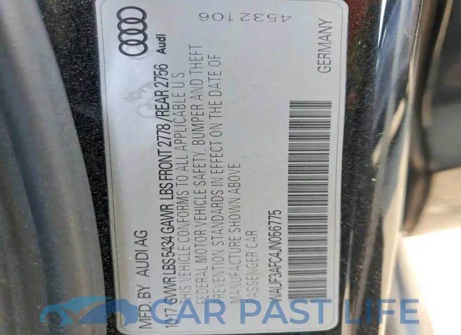WAUF3AFC4JN056775# 12